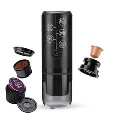 MACCHINA CAFFÈ ESPRESSO PORTATILE 17 BAR CAPSULE POLVERE RICARICABILE VIAGGIO