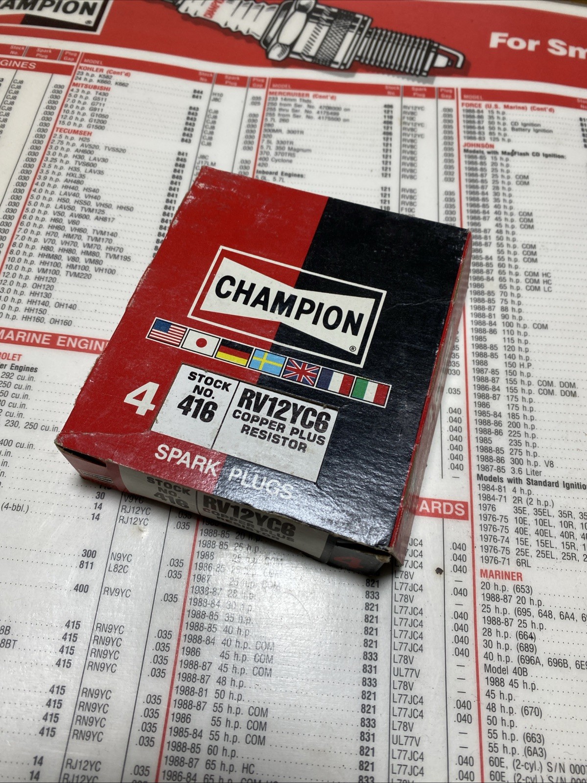 Champion Spark Plug RV12YC6 Copper Plus Pack Of 4 Plugs