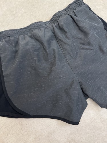 Nike Dri-Fit Youth Girls Black Grey Lined Athletic Shorts Size LARGE - Picture 12 of 13