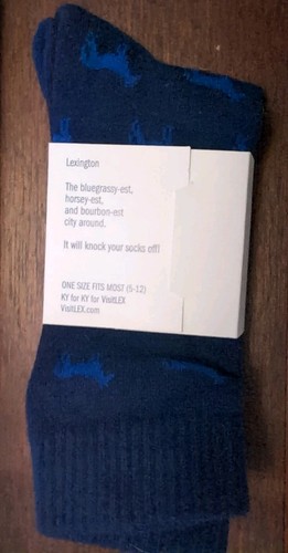 Crew Socks Men's Sz 5-12 Pony Navy All Over Horses - Picture 2 of 5