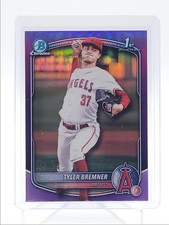 TYLER BREMNER 2025 BOWMAN CHROME DRAFT 1ST PURPLE ANGELS /250 Q2754