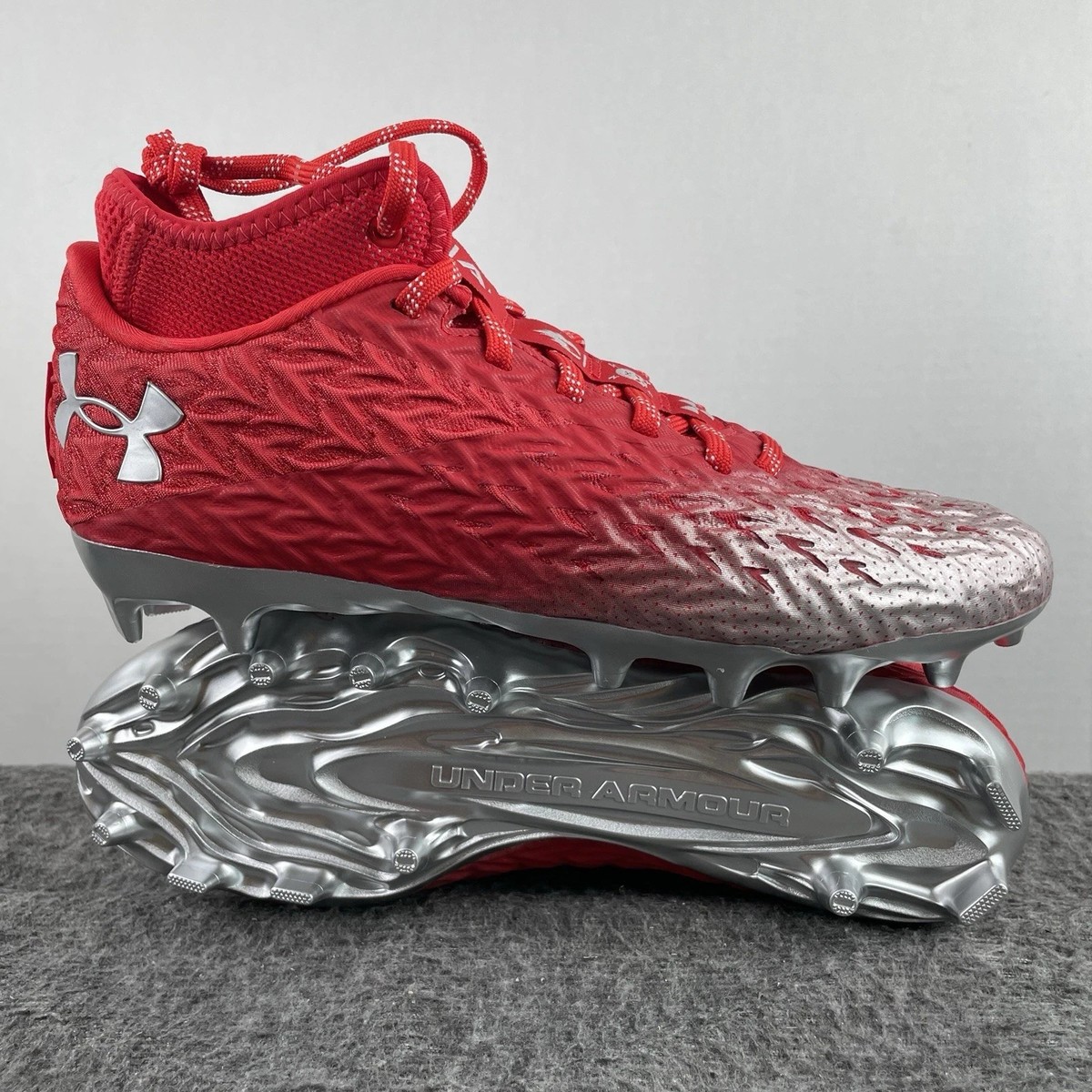 Under Armour Spotlight 4 MC Football Cleats 3027977-600 Red  display picture 3