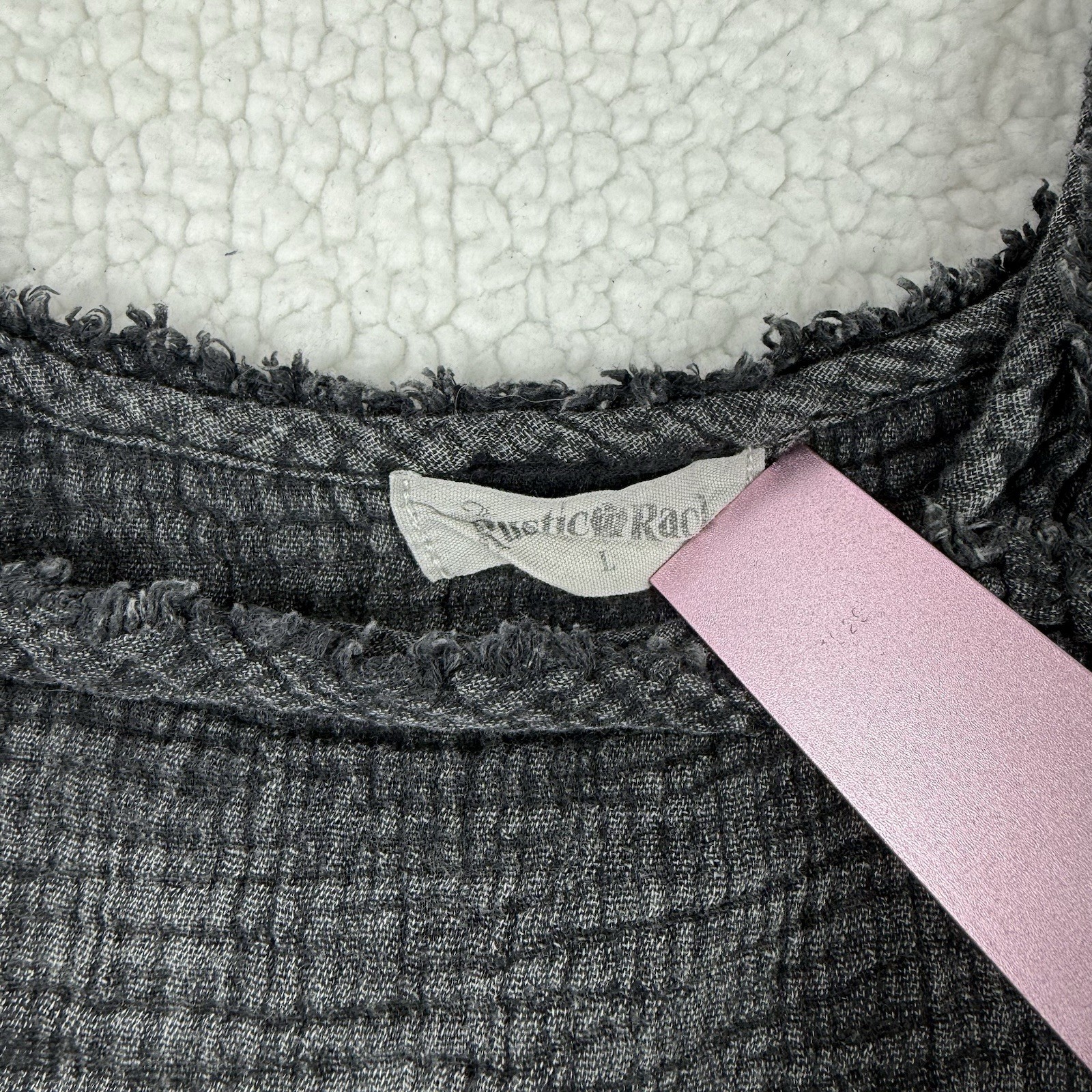 Rustic Rack Blouse Boho Cottage Core Flutter Slee… - image 3