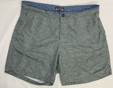 Scotch  Soda Men's Hybrid Swim Trunks Size Medium Marled Green Drawstring