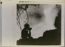 1971 Ocean City Kilauea Volcano Lava 8X10 Historic Vintage Press Photo