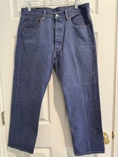 Vintage Levis 501XX Jeans Mens 34x30 Button Fly Shrink-to-Fit Distressed 90s