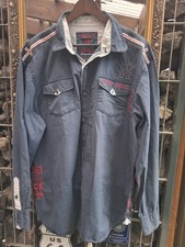 Camp David Herren Hemd Blau XXXL/3XL 100% Bau...