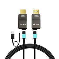 8K Detachable Full Fiber Optic Armored HDMI 2.1 Cable 130FT, Ultra High Speed...