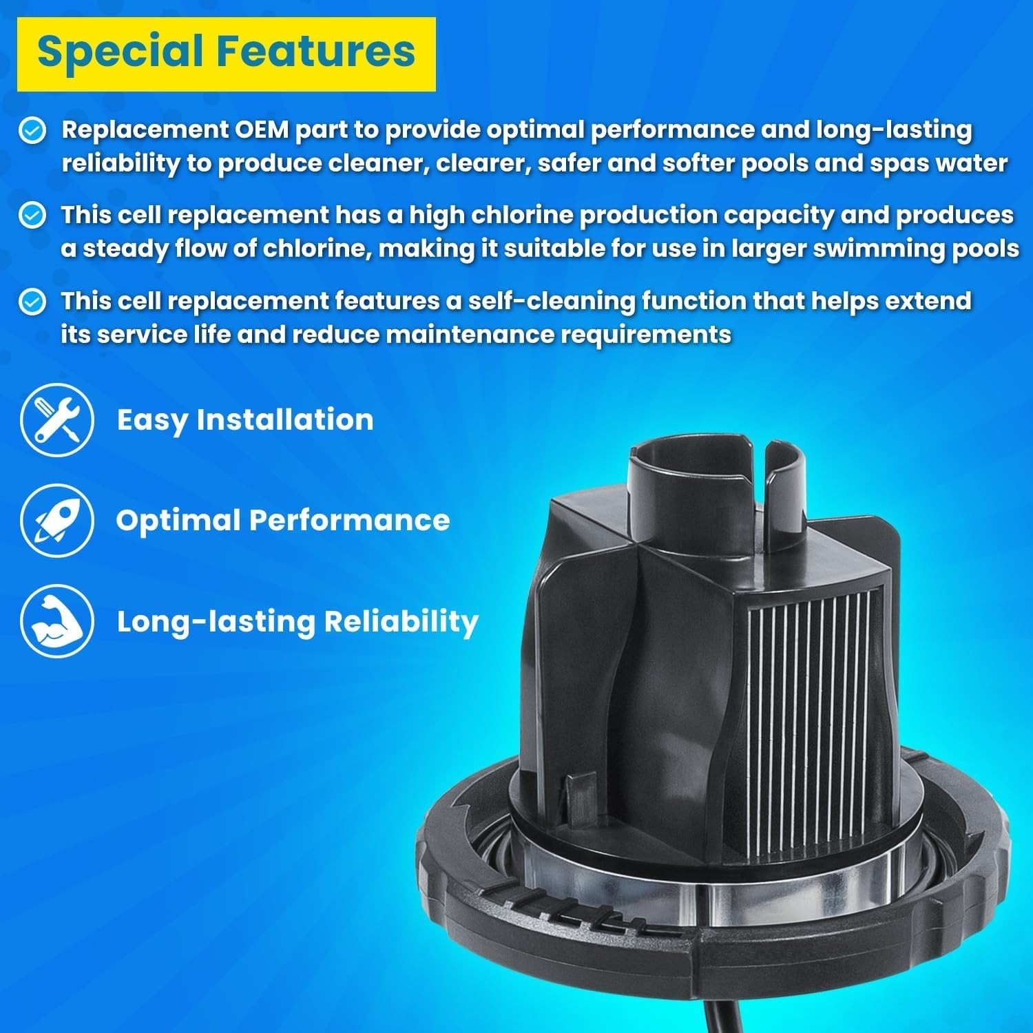 Replacement for Jandy Zodiac R0693900 TruClear Salt Cell Assembly for All Jandy