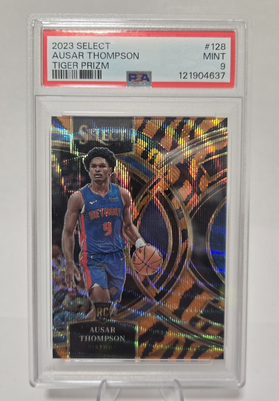 2023 Select Ausar Thompson Tiger Prizm #128 PSA 9 RC Premier Level SSP🔥 🐅