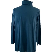 Denim & Co Essentials Perfect Jersey Cotton Blend Turtleneck Top Size 1X 9692-93