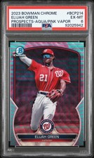 2023 Bowman Chrome Prospects Elijah Green Aqua/Pink Vapor #BCP214 PSA  6