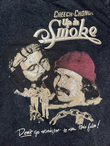Chech And Chong’s Up In Smoke Film T-Shirt 2XL Schwarz 23x32 Oversized Heavy Cott - Bild 2 von 3