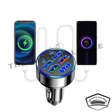 Four Ports 3.1a Usb Car Cigarette Charger Lighter Digital Led Four Ports 3.1a Usb Car Cigarette Charger Lighter Digital Led