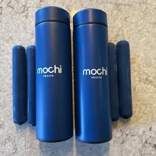 2 Mochi Health Insulated Metal Bottles Cooler 4 Ice Packs Travel Container