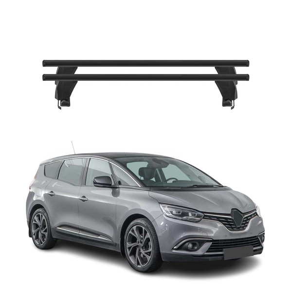 Menabo DachträGer FüR Renault Grand Scenic Mk4 2016-2022 50Kg Alu Schwarz 2X-image