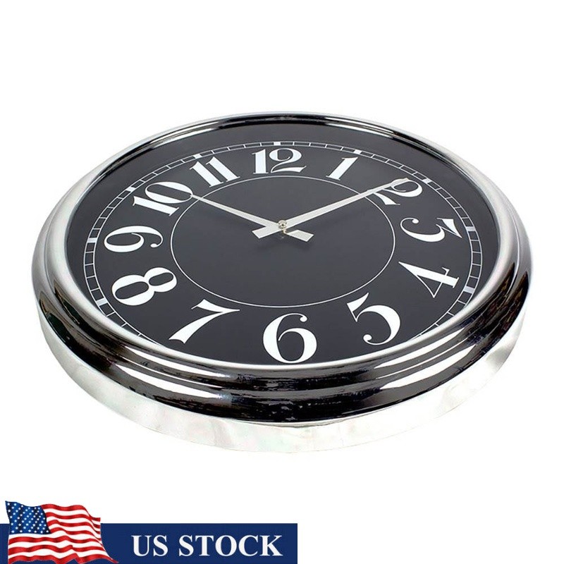 16 Inch Modern Outdoor Indoor Wall Clock Quartz Weather Resistant Design New