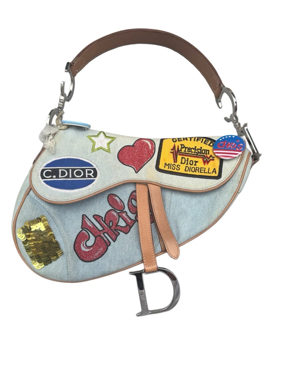 Dior Saddle Denim Exterior Medium Bags & Handbags for Women for