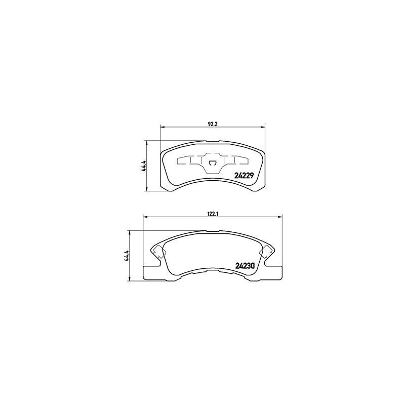 BREMBO P 16 011 Brake Pads Set Front for Mirage / Space Star Cuore Mira Trevis