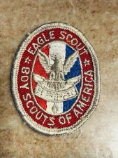 Vintage 1960s Boy Scouts Of America BSA Eagle Scout Rank Patch Type 1 Cut Cloth