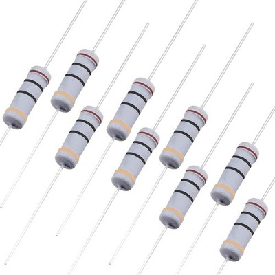 Title50Pcs 10 Ohm Resistor, 3W 5 Tolerance Carbon Film Resistors