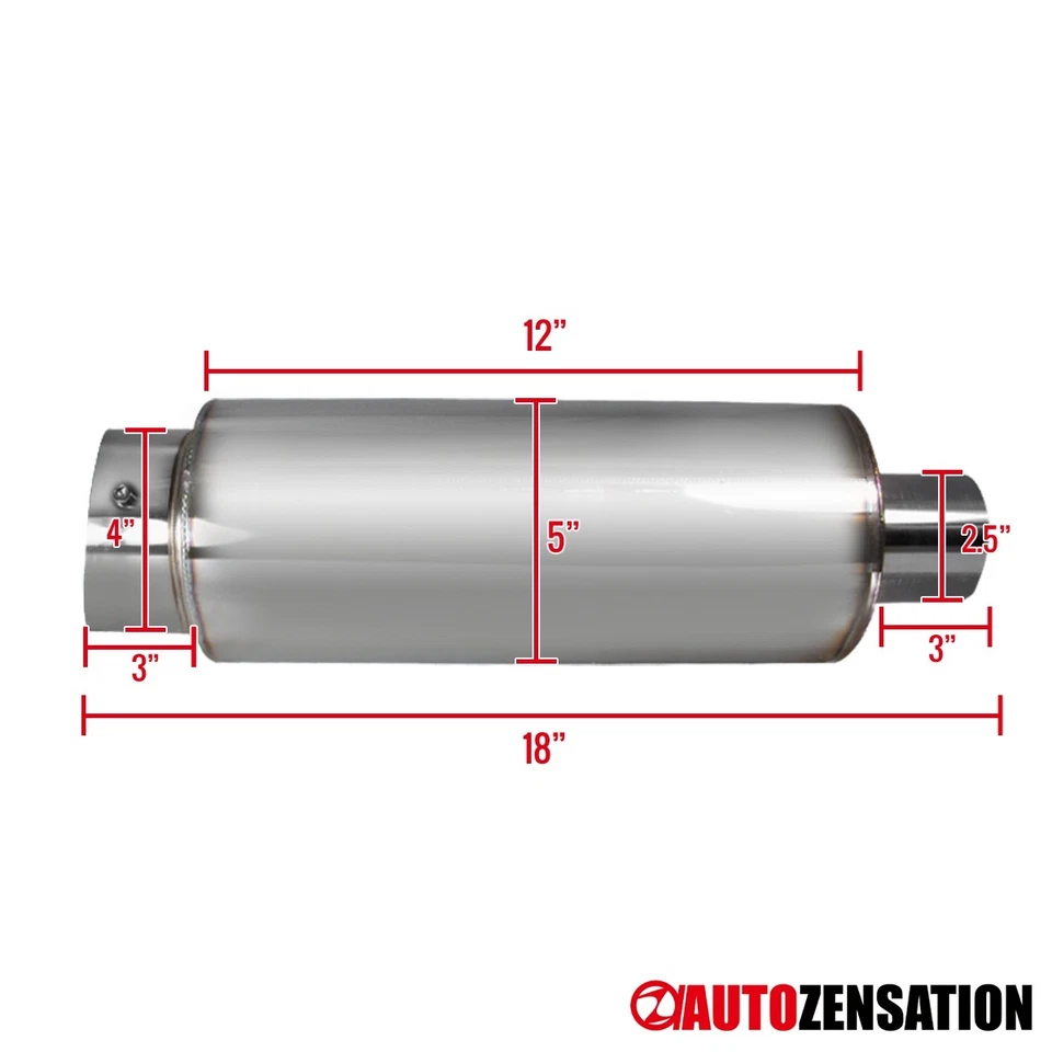 4" Stainless Slant Tip Exhaust Muffler+Silencer Fit Civic Accord S2000 Foto 3 de 4