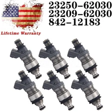 6X FUEL INJECTORS 23250-62030 23209-62030 3.4L V6 For Toyota 4Runner Tacoma T100