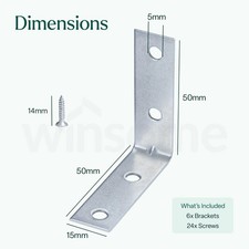 L Shape Angle Brackets for wood Repair Corner Brackets Galvanized All Sizes DIY