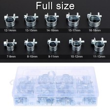 60 Stück Schlauchschellen Edelstahl Gelenkbolzen Schelle Rohrschellen Set 7-18mm