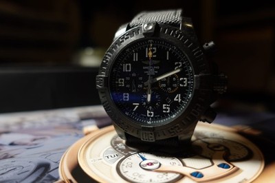 100% Authentic Breitling Hurricane 50mm Avenger XB01701A Black Dial / Breitlight