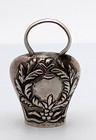 Antique VICTORIAN / EDWARDIAN 800 SILVER Chatelaine BELL Charm — photo 3