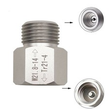 CO2 Regulator Cylinder Adapter For Sodastream TR21-4 to W21.8 Connector Aquarium