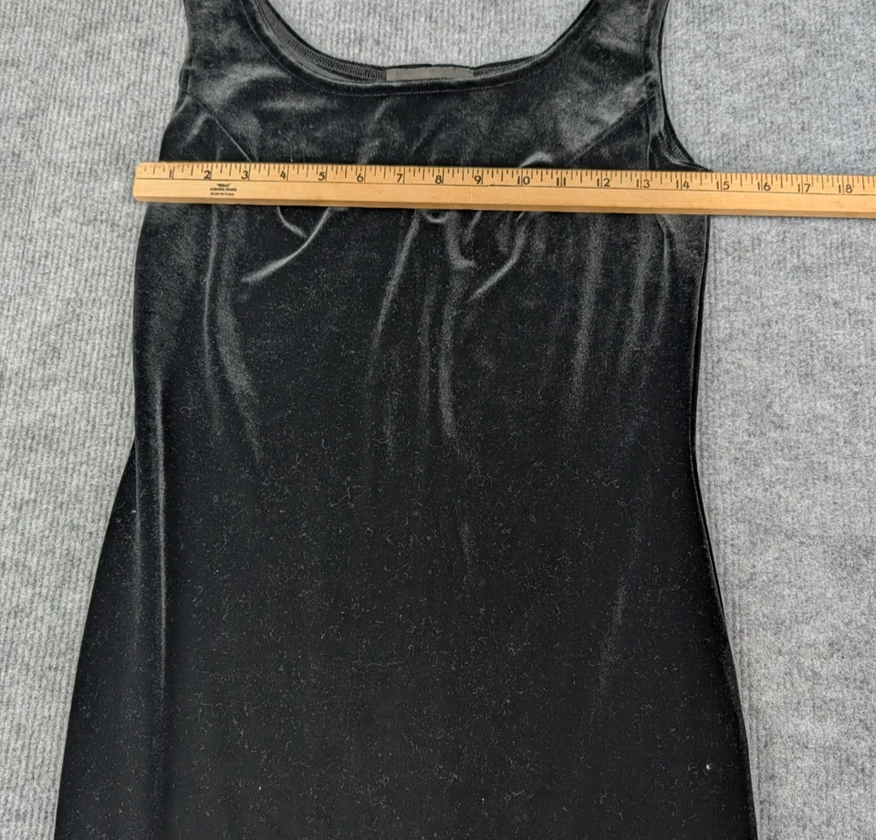 Maxi Vestido De Colección Scott McClintock Para Mujer 6 Vestido de Terciopelo Vamp Negro Años 90 Foto 4 de 4