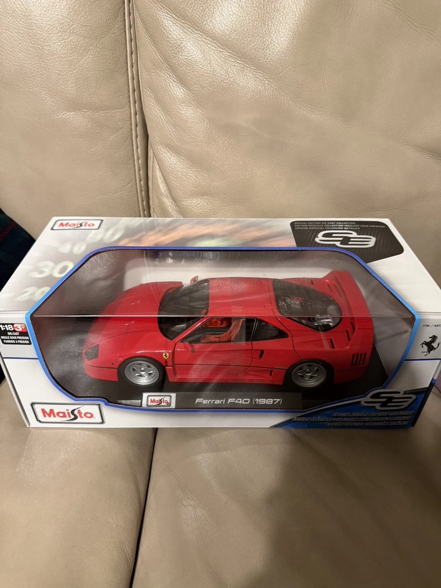 BRAND NEW IN BOX Maisto Special Edition 1:18 1987 Ferrari F40 Red Diecast Car
