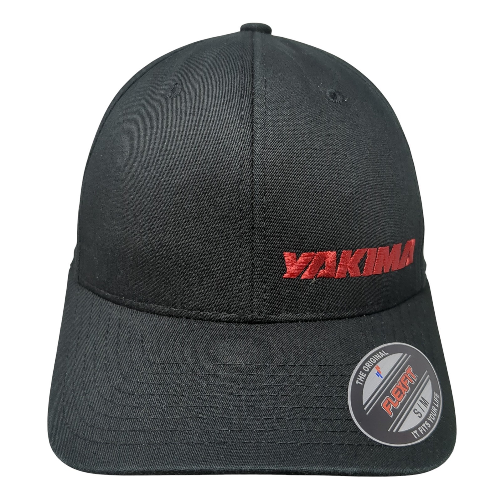 Yakima Fitted Hat Solid Black Medium Embroidered … - image 1