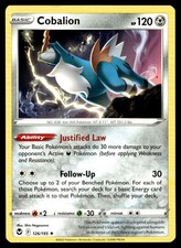 Cobalion 126/195 Rare Silver Tempest Pokemon Moderately Played