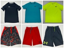 Under Armour Boys Outfits Lot - Shirts / Shorts - Size Youth Medium