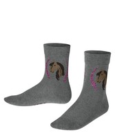 Falke Kinder Socken Horse K SO 39-42 Baumwolle Grau Gemustert 1 Paar