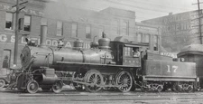 Vintage Black & White Photo P & P U Railroad Locomotive #17 8x5 Print 1926
