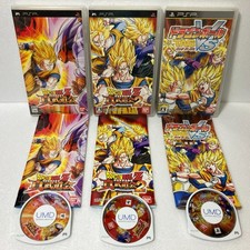 PSP Dragon Ball Z Shin Budokai 1 2 + Tag VS Set 3 Games Bundle Tested Japan