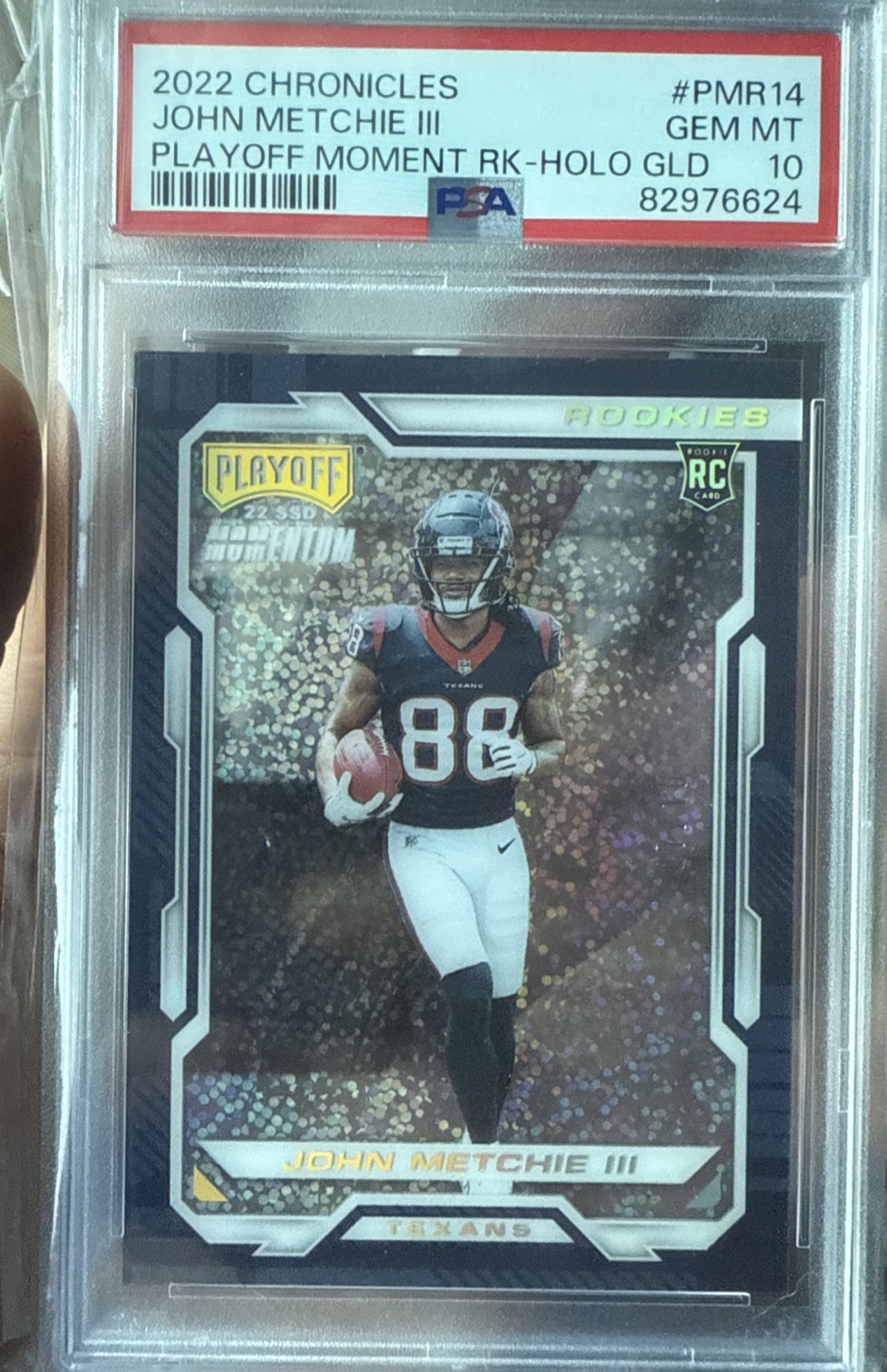 John Metchie Panini Chronicles Playoff Momentum Rookies #PMR14 Holo Gold