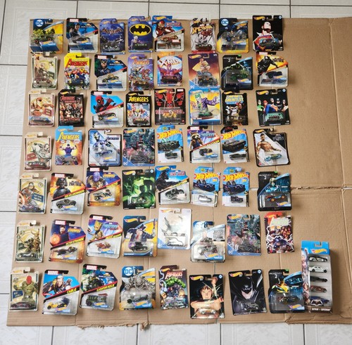 LOT of 65 Hot Wheels DC / Marvel Batman, Superman Cars and Trucks - Picture 3 of 9