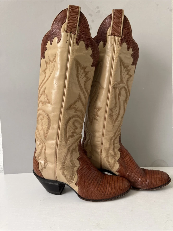 Panhandle Delgadas De Colección Altas Botas Vaqueras Lagarto Mujer’s Vaquera 5.5B Foto 2 de 4