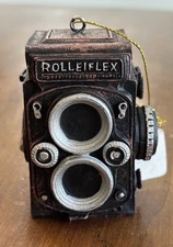 Rolleiflex Camera Christmas Ornament Hanging Decoration Resin 3” New TLR Camera