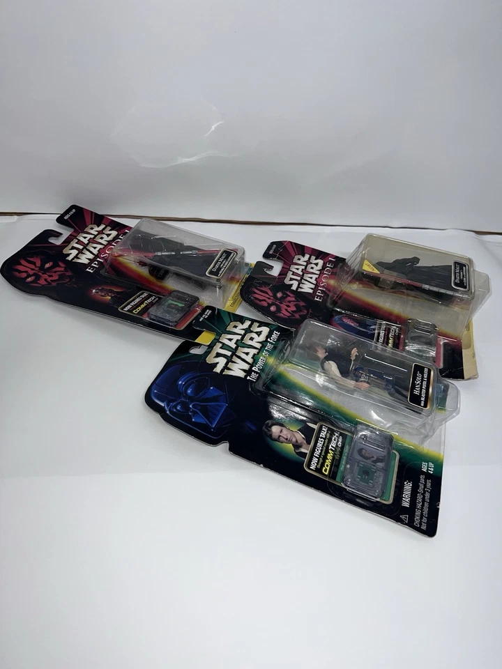 星球大战第 1 集 3 件装动作玩偶孩之宝 Comm Tech Chip。 — 第 2/3 张图片