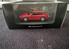 1998-2001 Porsche 996 C4 Guards Red 1:43 Dealer Model 911 Carrera 4 Schuco w Box