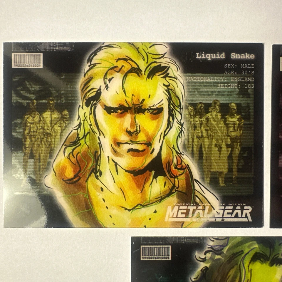 1998 Konami Metal Gear Solid Trading Cards - 3x Face Cards Bundle (Basic) - Image 3 of 4