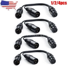 XLR Female 3-Pin XLRF to Dual XLR Male 3-Pin XLRM Y Splitter Audio Mic Cable