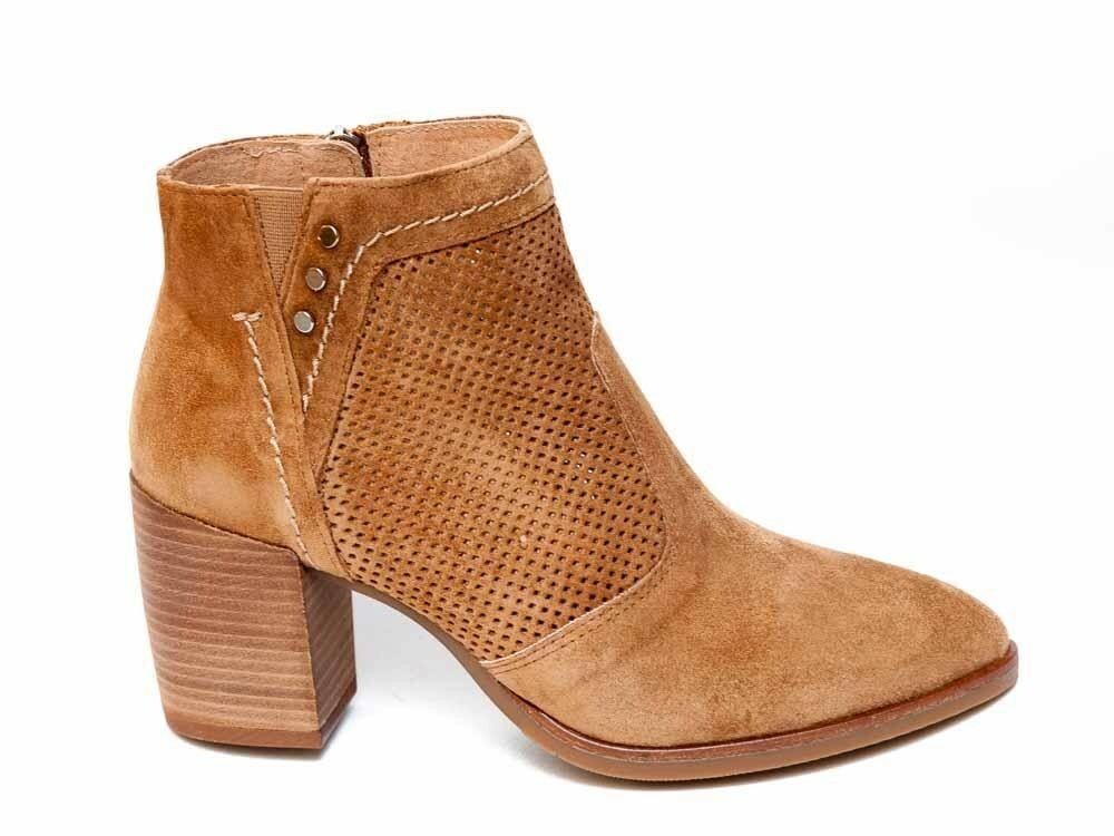 Alpe 4603 1101 Women's Elegant Smart Tan Suede Leather Ankle Boot
