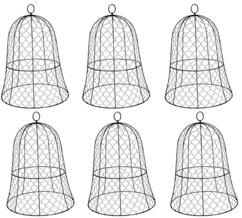 6 Pack Garden Chicken Wire Cloche Plant Protector Cover Strong Metal Cloches